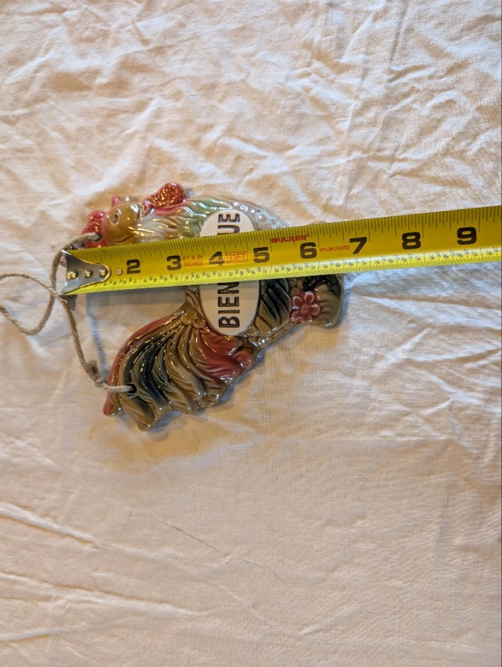 2/30$ Vintage Bienvenue Rooster Wall Hanging - Multicolor - Picture 3 of 4